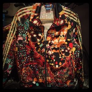 Adidas colorful track jacket women’s size XL